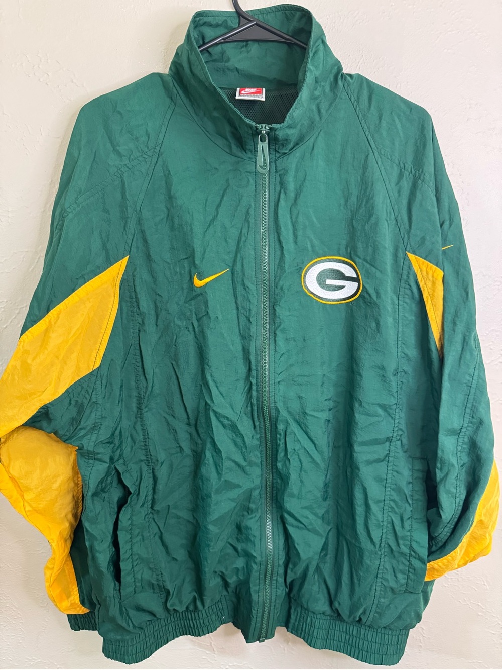 Nike Green & Gold Green Bay Packers Windbreaker Jacket